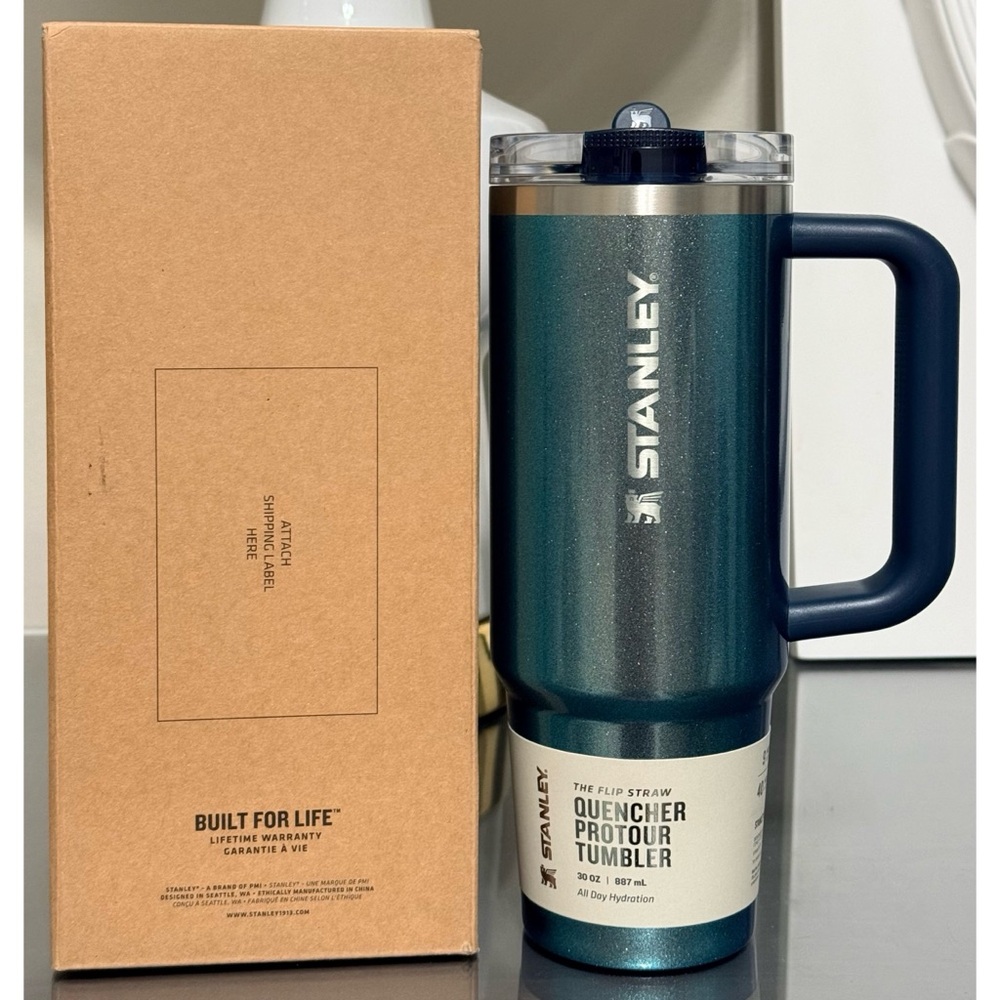 STANLEY QUENCHER PROTOUR 30OZ FLIP‎ STRAW TUMBLER, PONDEROSA SHIMMER